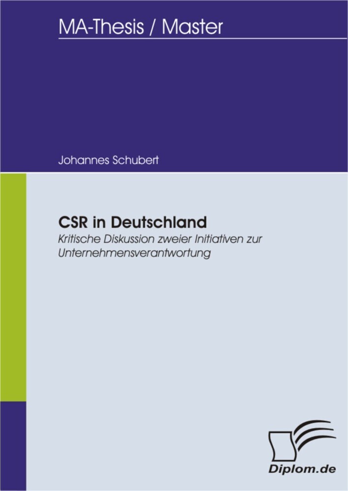 CSR in Deutschland: Kritische Diskussion zweier Initiativen zur Unternehmensverantwortung main product photo
