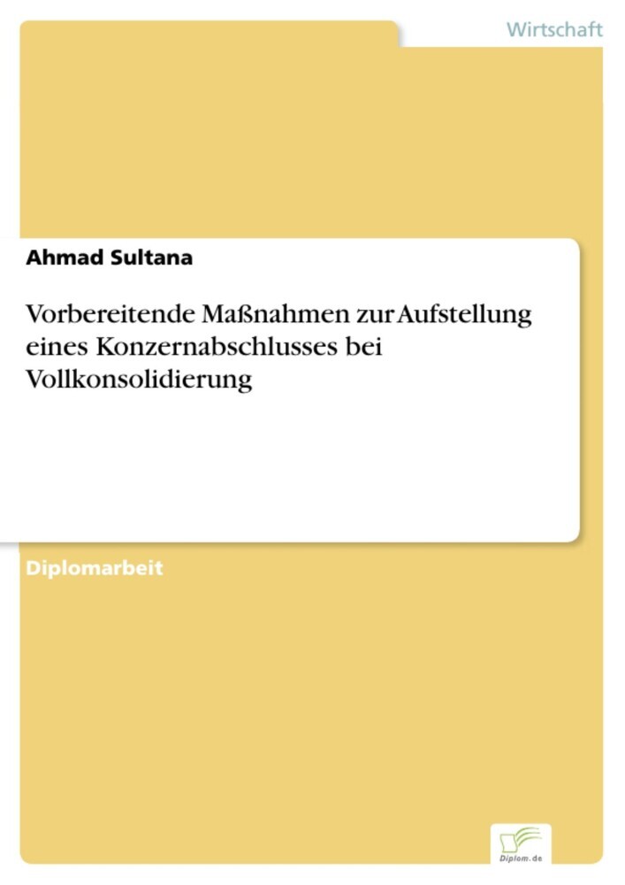 Vorbereitende Maßnahmen zur Aufstellung eines Konzernabschlusses bei Vollkonsolidierung main product photo