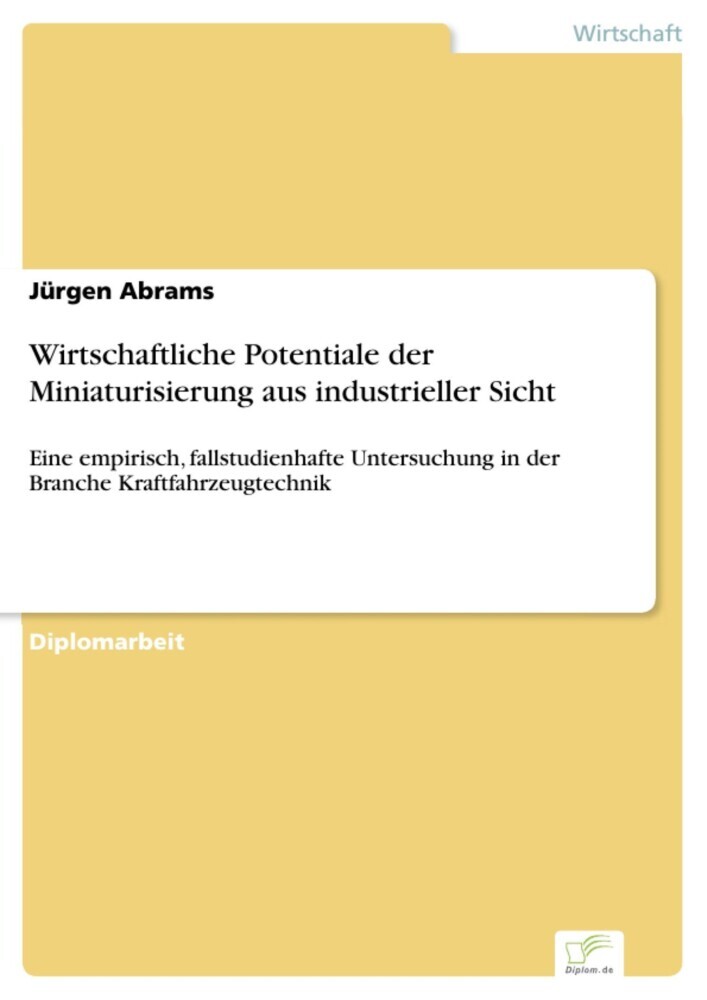 Wirtschaftliche Potentiale der Miniaturisierung aus industrieller Sicht main product photo