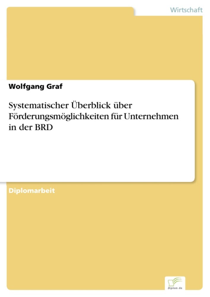 Systematischer Überblick über Förderungsmöglichkeiten für Unternehmen in der BRD main product photo