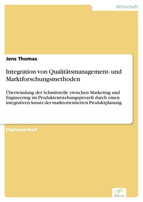 Integration von Qualitätsmanagement- und Marktforschungsmethoden main product photo