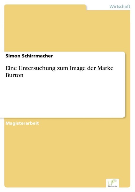 Eine Untersuchung zum Image der Marke Burton main product photo