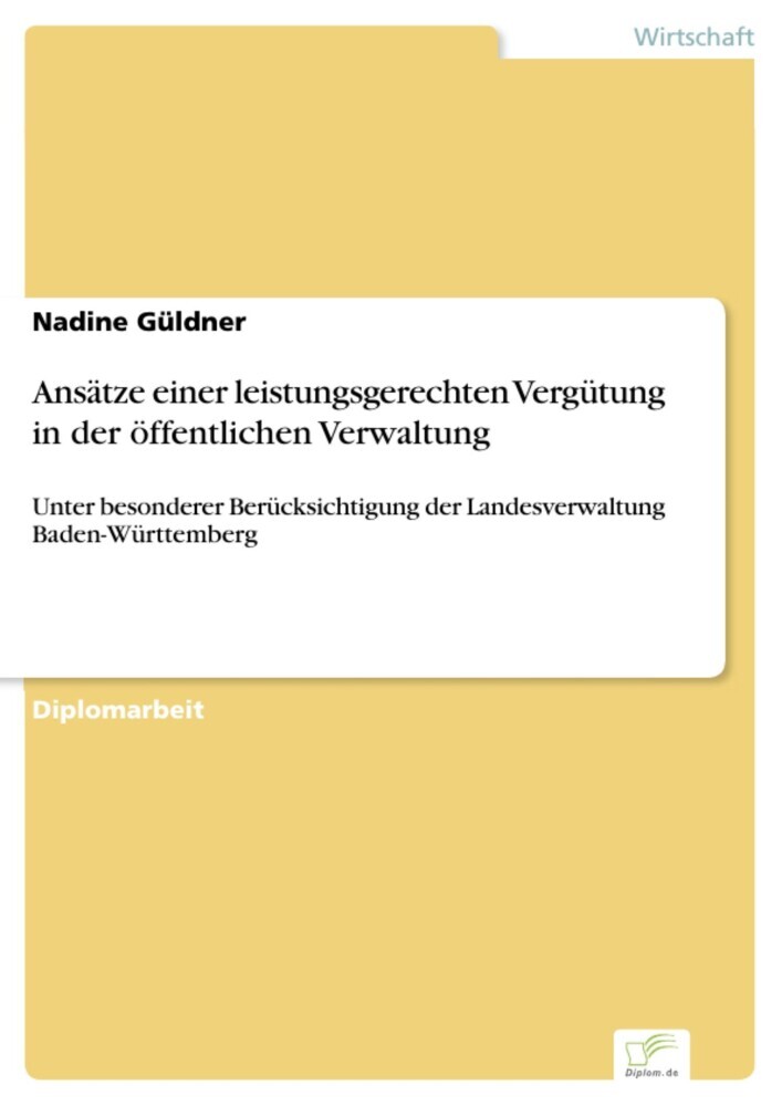 Ansätze einer leistungsgerechten Vergütung in der öffentlichen Verwaltung main product photo