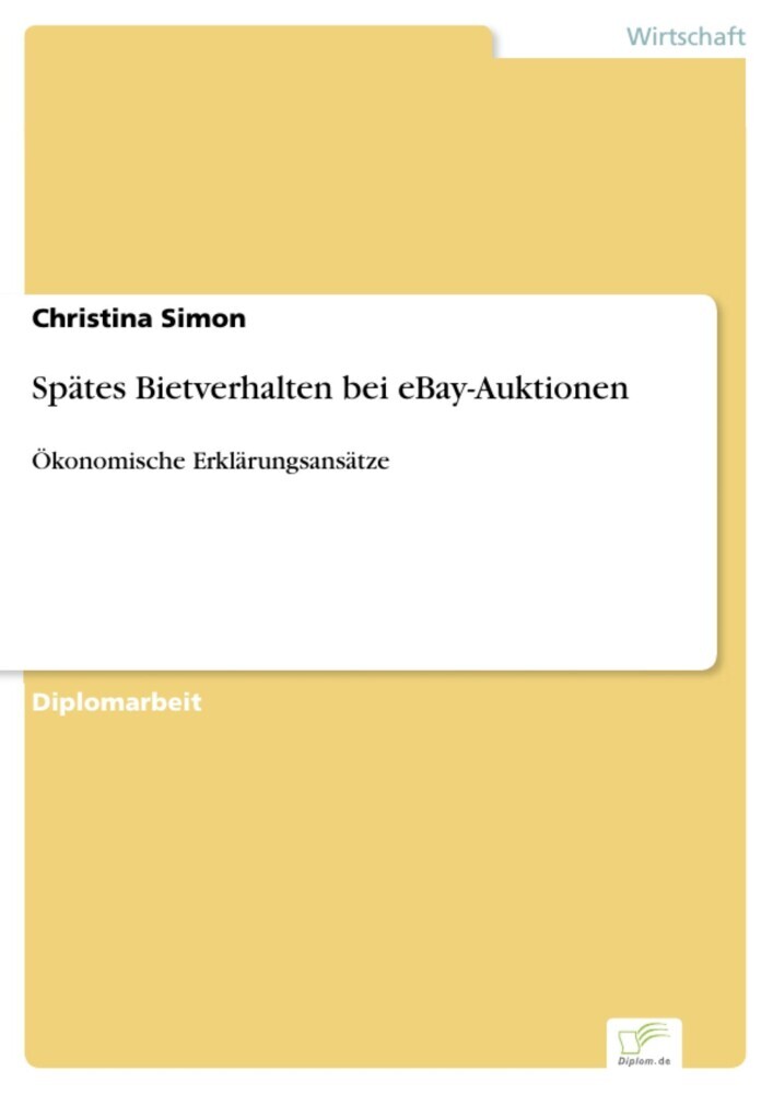 Spätes Bietverhalten bei eBay-Auktionen main product photo