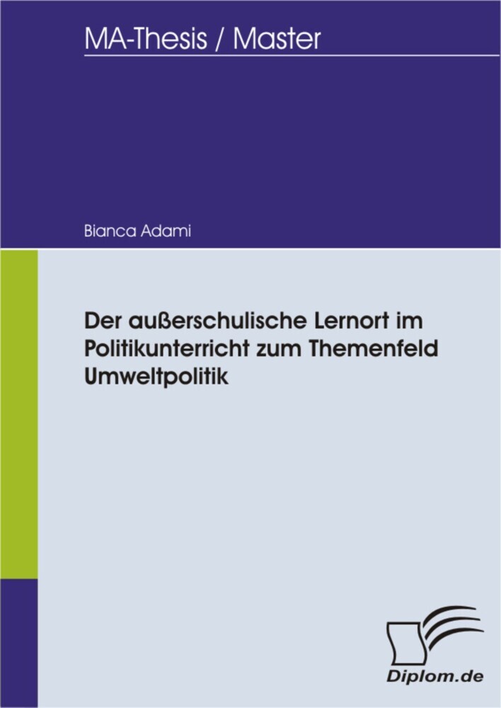 Der außerschulische Lernort im Politikunterricht zum Themenfeld Umweltpolitik main product photo