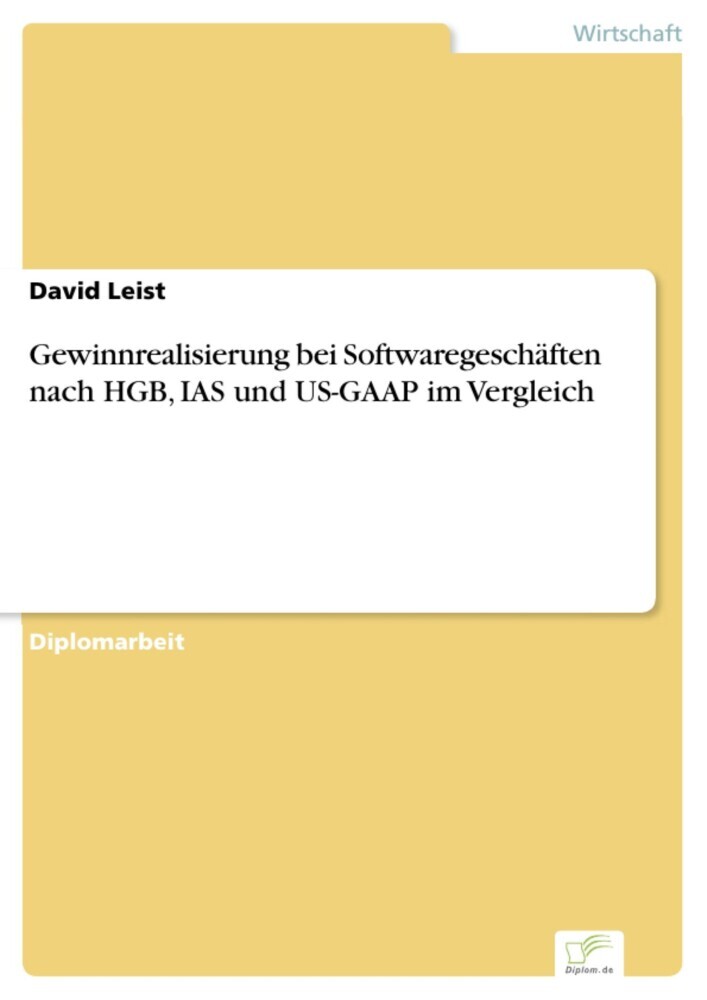 Gewinnrealisierung bei Softwaregeschäften nach HGB, IAS und US-GAAP im Vergleich main product photo