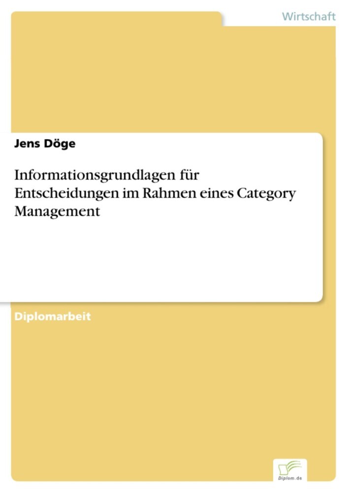 Informationsgrundlagen für Entscheidungen im Rahmen eines Category Management main product photo