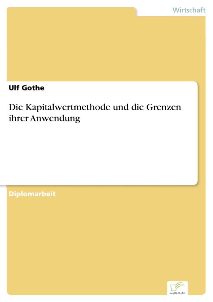 Die Kapitalwertmethode und die Grenzen ihrer Anwendung main product photo