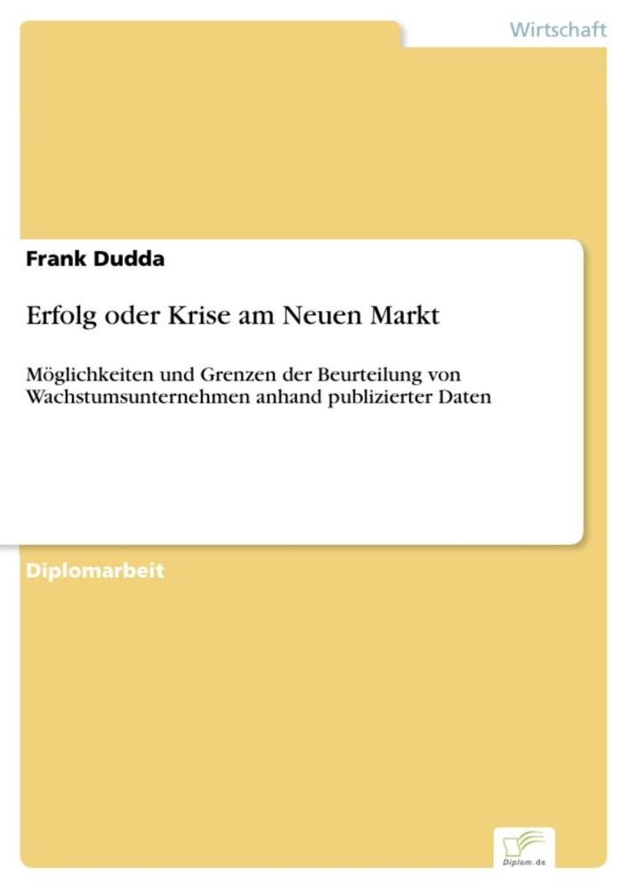 Erfolg oder Krise am Neuen Markt main product photo