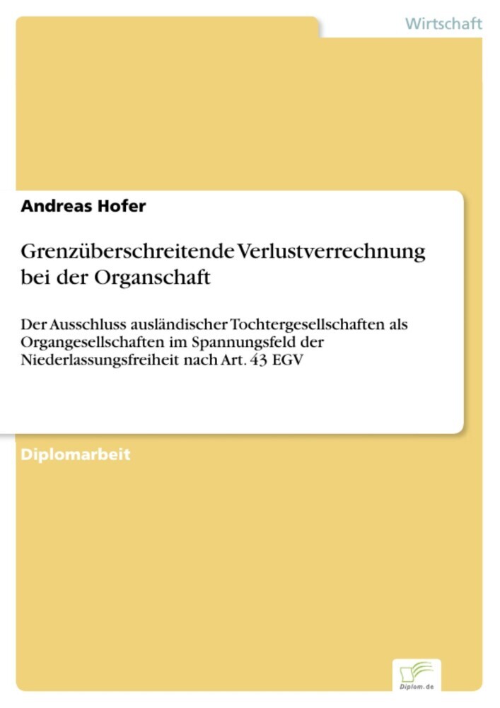 Grenzüberschreitende Verlustverrechnung bei der Organschaft main product photo
