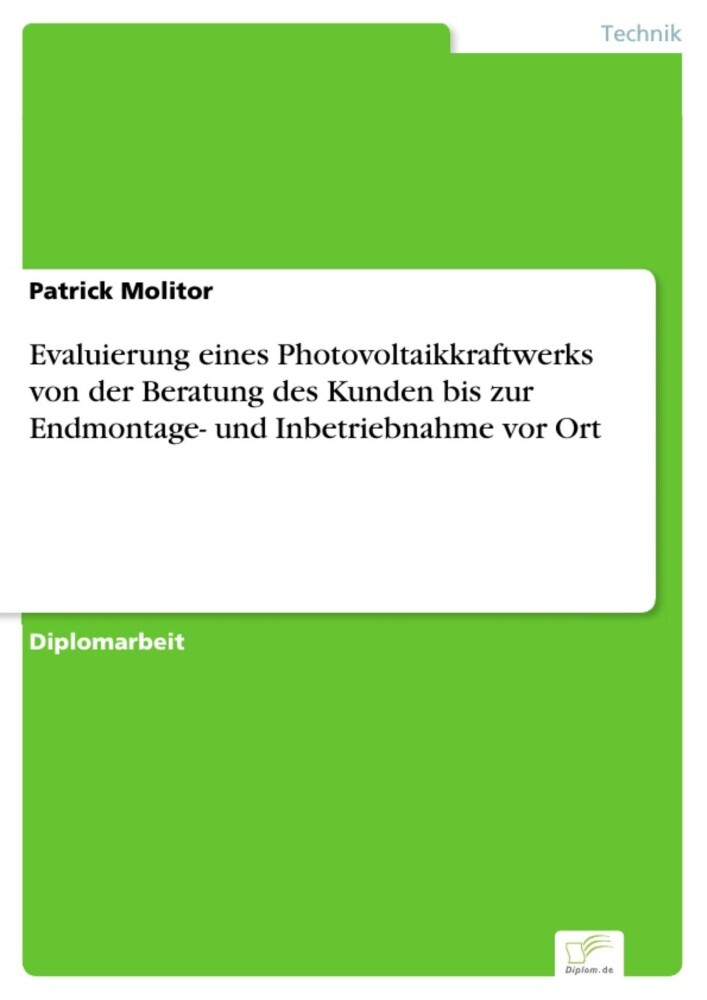 Evaluierung eines Photovoltaikkraftwerks von der Beratung des Kunden bis zur Endmontage- und Inbetriebnahme vor Ort main product photo