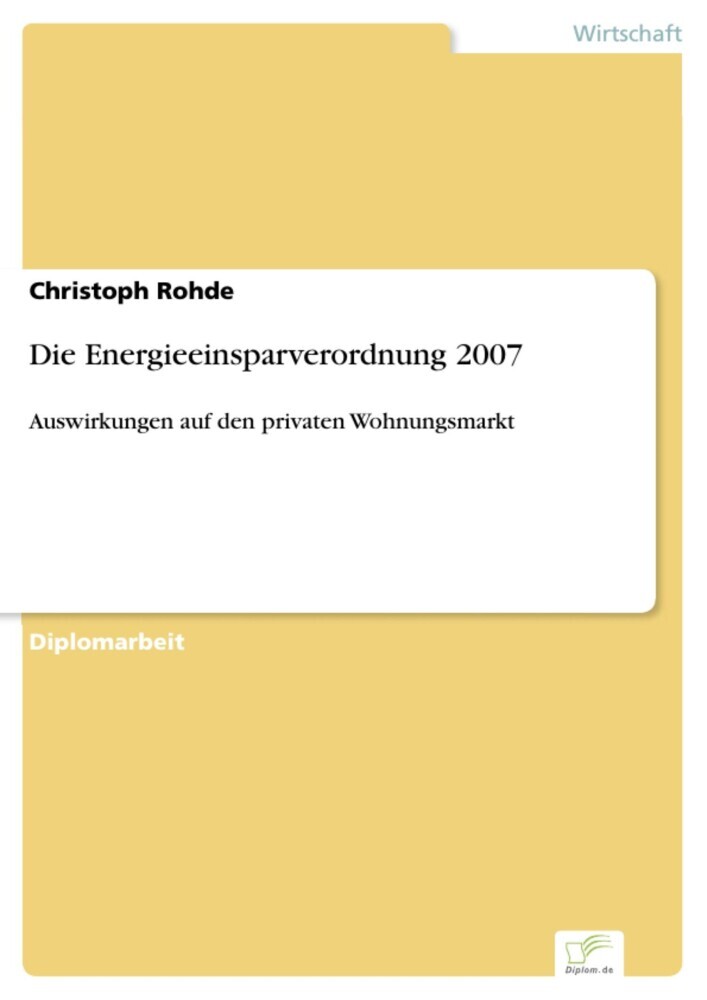 Die Energieeinsparverordnung 2007 main product photo