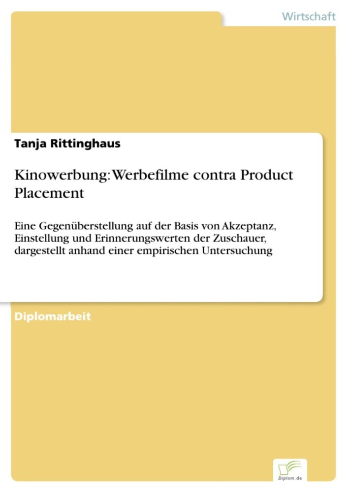 Kinowerbung: Werbefilme contra Product Placement main product photo