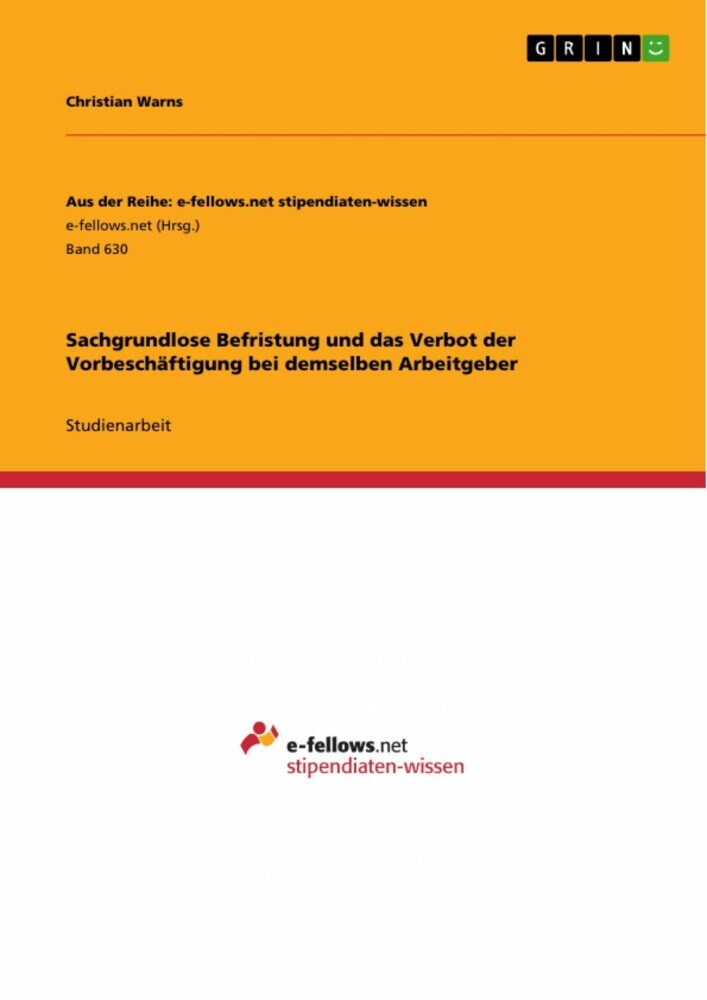 Sachgrundlose Befristung und das Verbot der Vorbeschäftigung bei demselben Arbeitgeber main product photo
