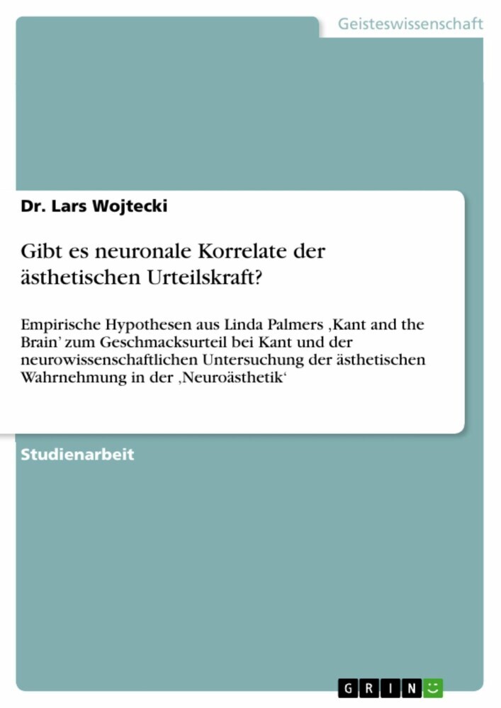Gibt es neuronale Korrelate der ästhetischen Urteilskraft? main product photo