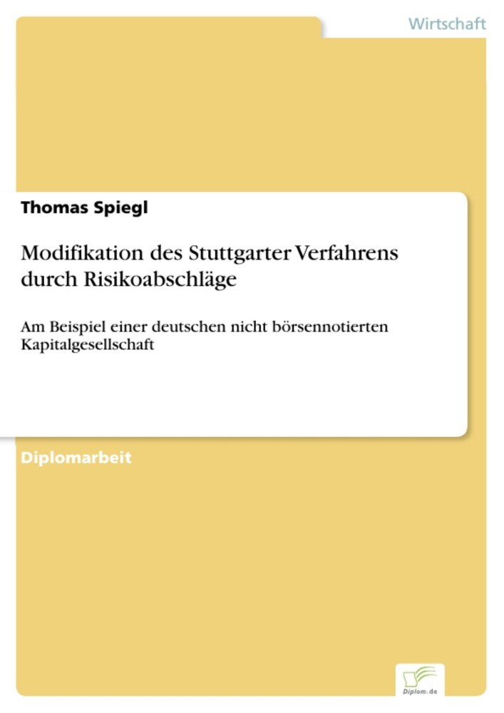 Modifikation des Stuttgarter Verfahrens durch Risikoabschläge main product photo