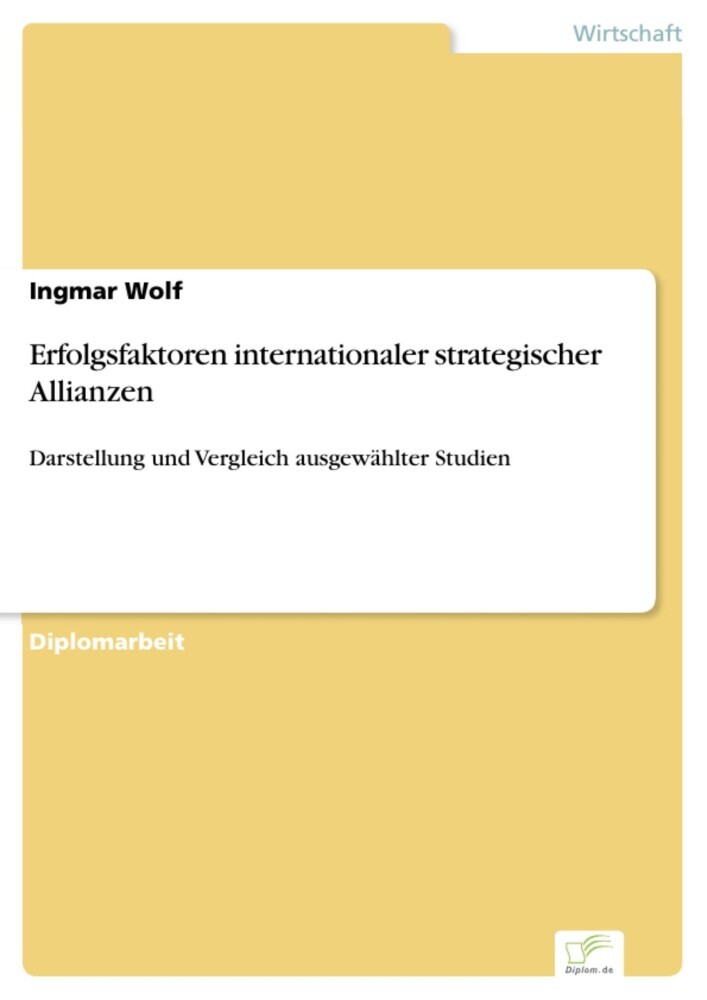 Erfolgsfaktoren internationaler strategischer Allianzen main product photo