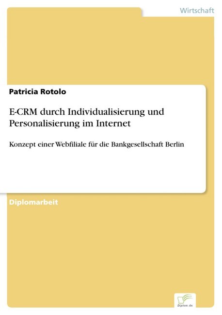 E-CRM durch Individualisierung und Personalisierung im Internet main product photo