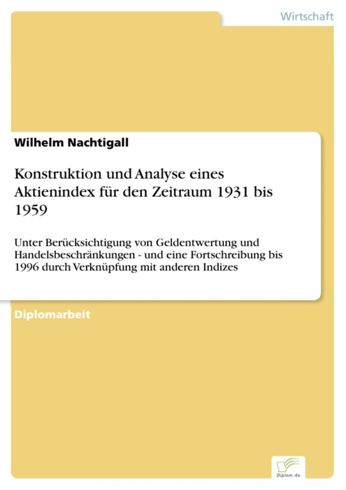 Konstruktion und Analyse eines Aktienindex für den Zeitraum 1931 bis 1959 main product photo