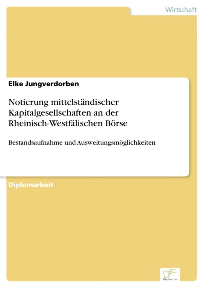 Notierung mittelständischer Kapitalgesellschaften an der Rheinisch-Westfälischen Börse main product photo