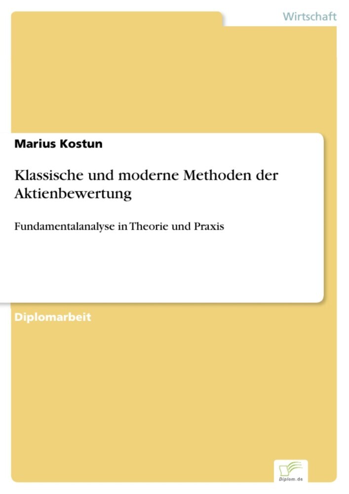 Klassische und moderne Methoden der Aktienbewertung main product photo