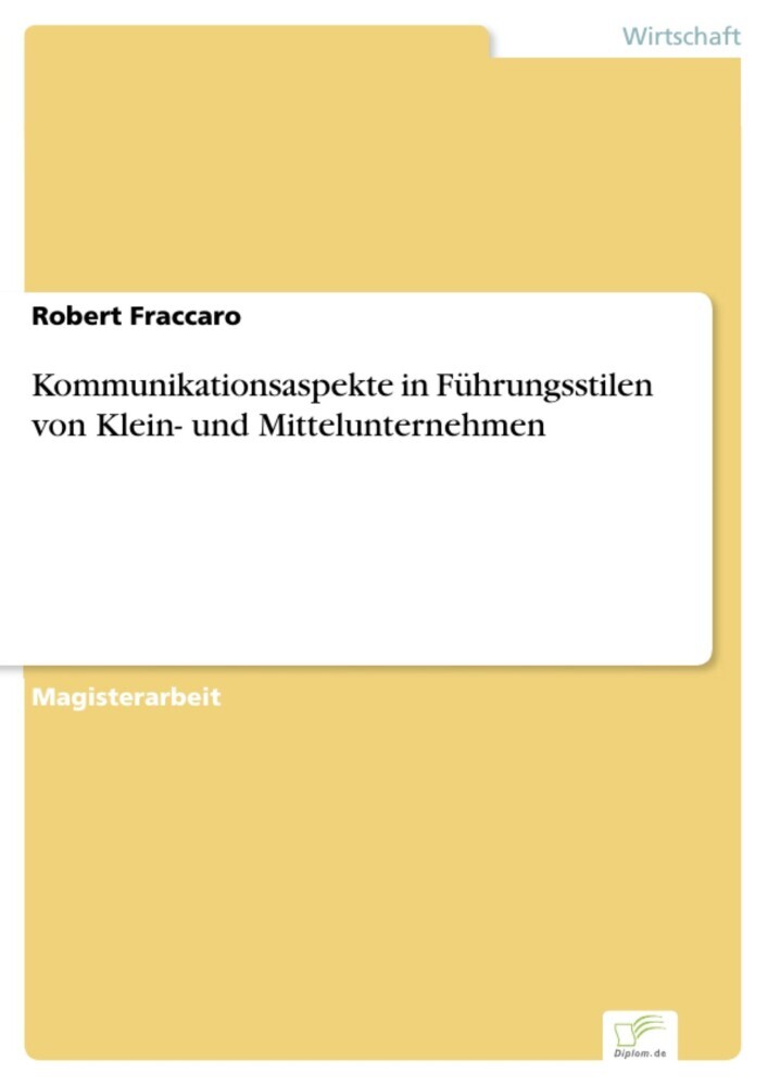 Kommunikationsaspekte in Führungsstilen von Klein- und Mittelunternehmen main product photo