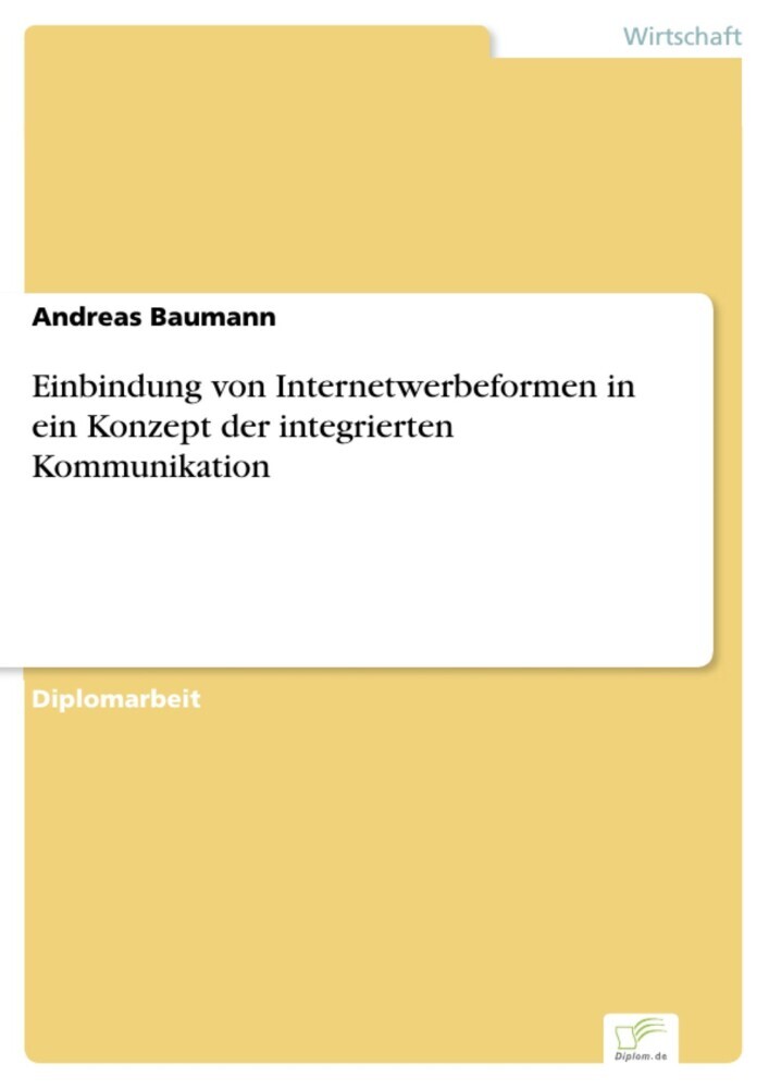 Einbindung von Internetwerbeformen in ein Konzept der integrierten Kommunikation main product photo