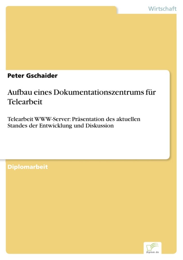 Aufbau eines Dokumentationszentrums für Telearbeit main product photo