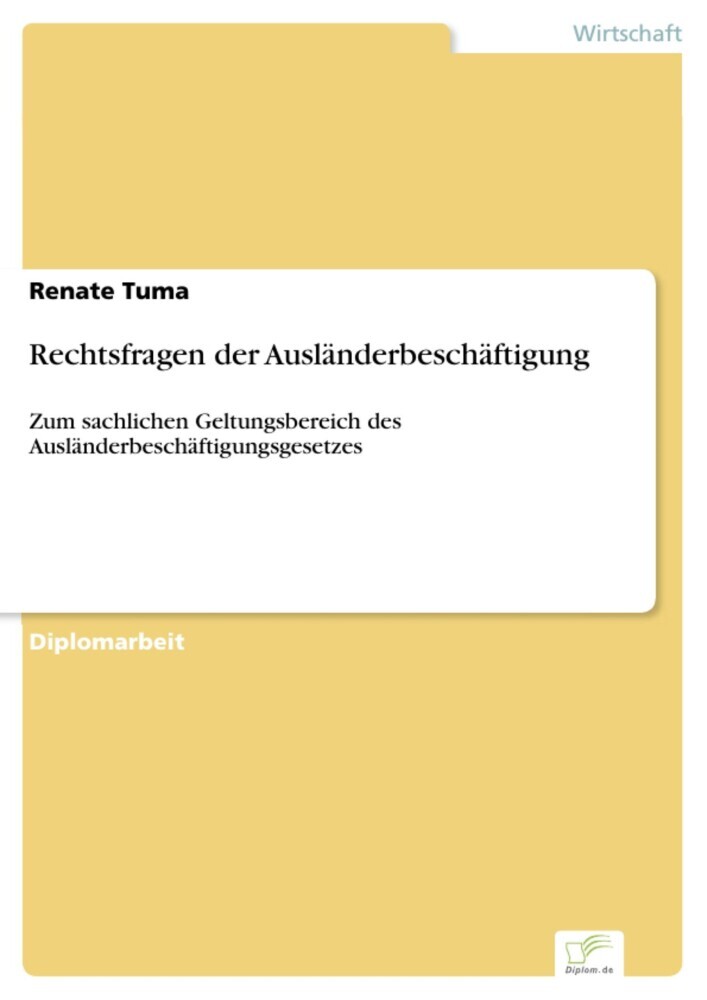 Rechtsfragen der Ausländerbeschäftigung main product photo