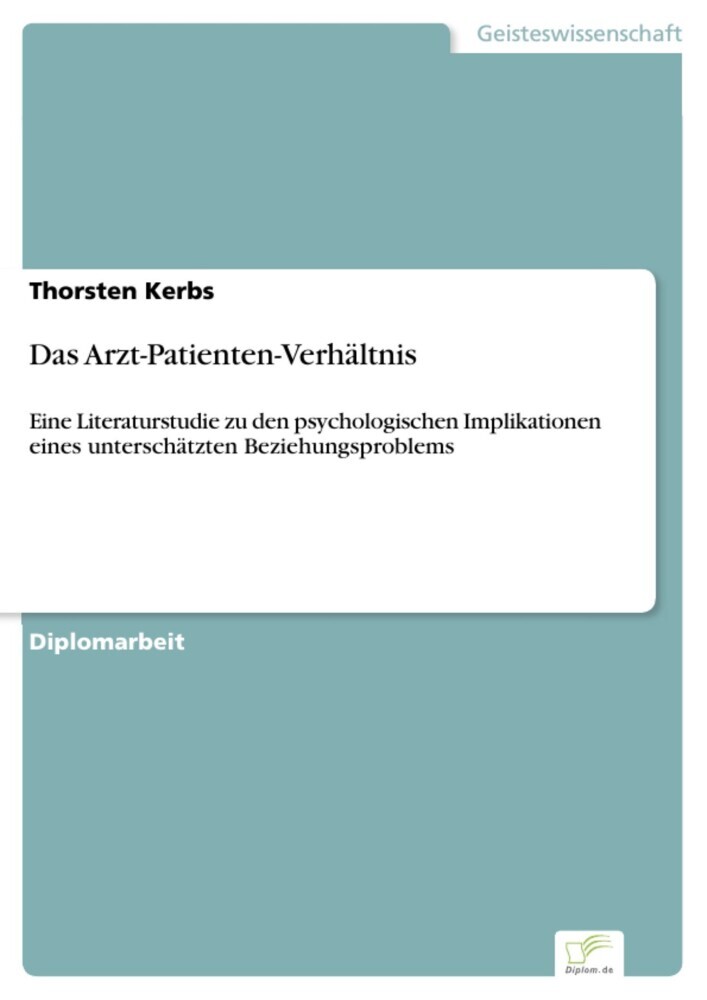 Das Arzt-Patienten-Verhältnis main product photo