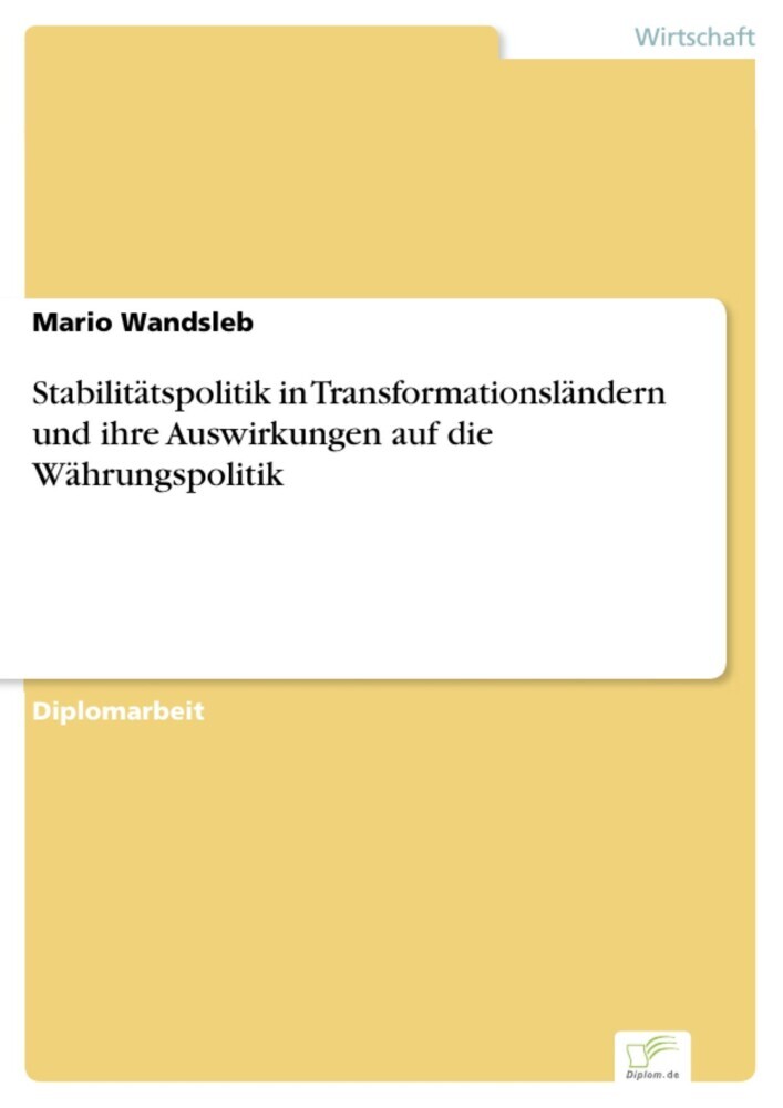 Stabilitätspolitik in Transformationsländern und ihre Auswirkungen auf die Währungspolitik main product photo