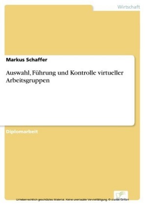 Auswahl, Führung und Kontrolle virtueller Arbeitsgruppen
