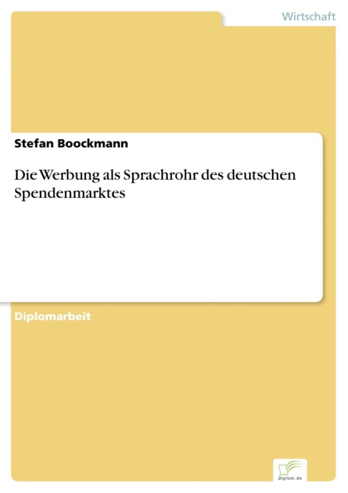 Die Werbung als Sprachrohr des deutschen Spendenmarktes main product photo
