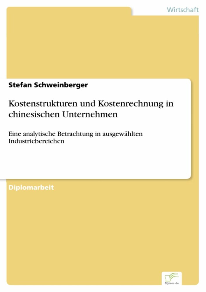 Kostenstrukturen und Kostenrechnung in chinesischen Unternehmen main product photo