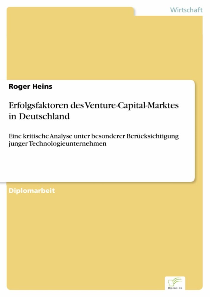 Erfolgsfaktoren des Venture-Capital-Marktes in Deutschland main product photo