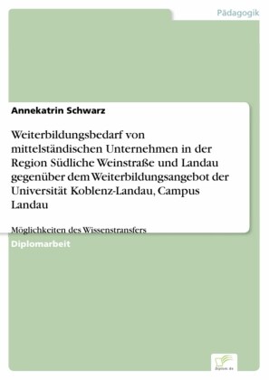Weiterbildungsbedarf von mittelständischen Unternehmen in der Region Südliche Weinstraße und Landau gegenüber dem Weiterbildungsangebot der Universität Koblenz-Landau, Campus Landau