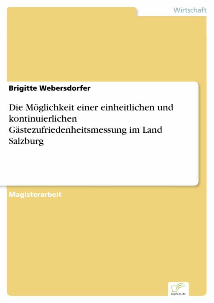 Die Möglichkeit einer einheitlichen und kontinuierlichen Gästezufriedenheitsmessung im Land Salzburg main product photo