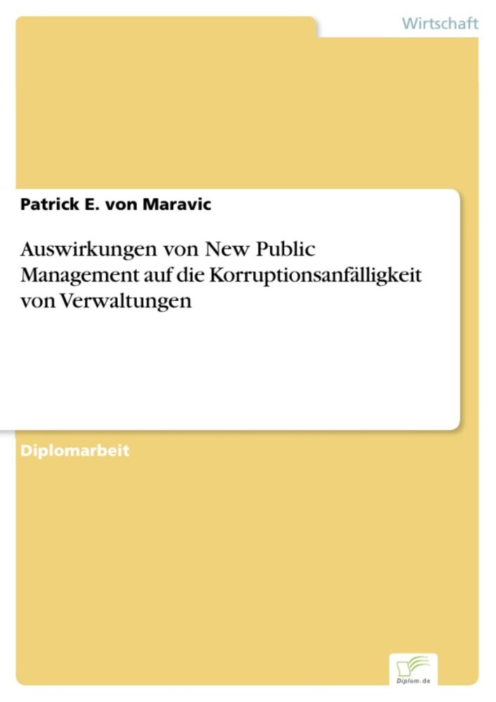 Auswirkungen von New Public Management auf die Korruptionsanfälligkeit von Verwaltungen main product photo