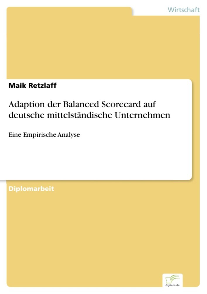 Adaption der Balanced Scorecard auf deutsche mittelständische Unternehmen main product photo