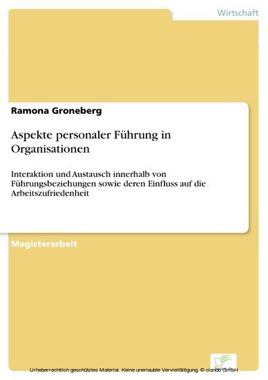 Aspekte personaler Führung in Organisationen main product photo