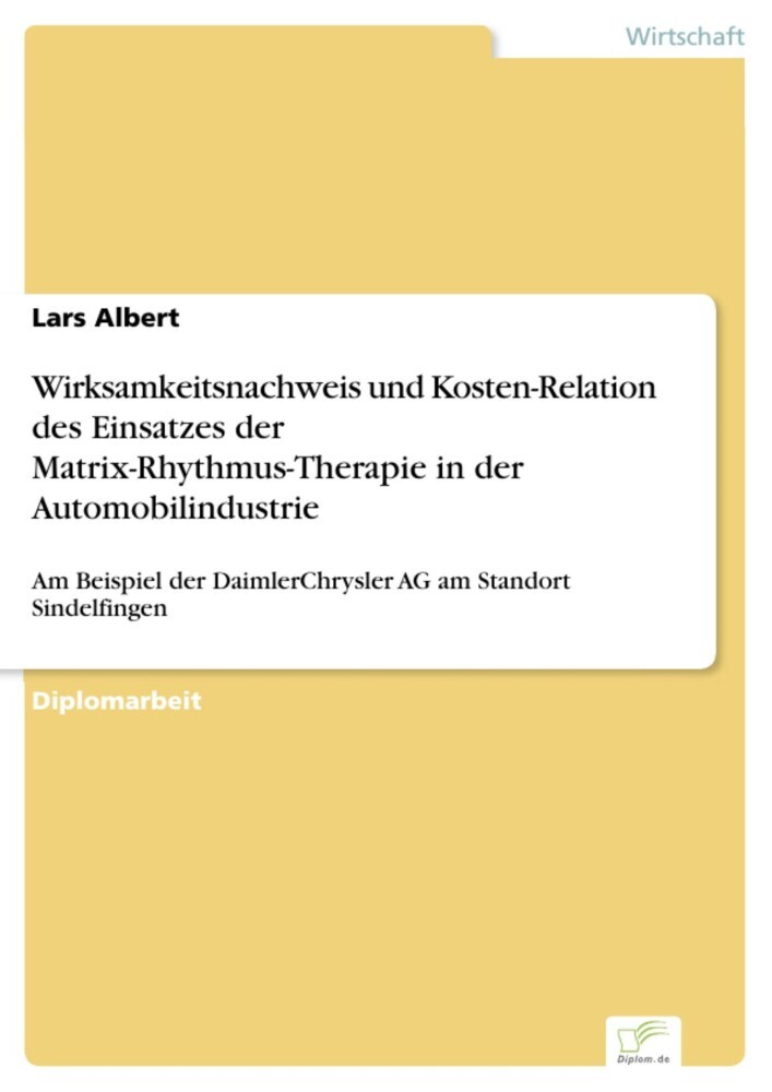 Wirksamkeitsnachweis und Kosten-Relation des Einsatzes der Matrix-Rhythmus-Therapie in der Automobilindustrie main product photo