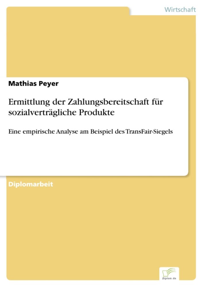 Ermittlung der Zahlungsbereitschaft für sozialverträgliche Produkte main product photo