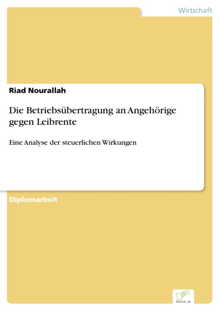Die Betriebsübertragung an Angehörige gegen Leibrente main product photo