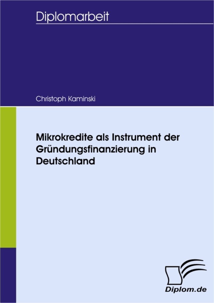 Mikrokredite als Instrument der Gründungsfinanzierung in Deutschland main product photo