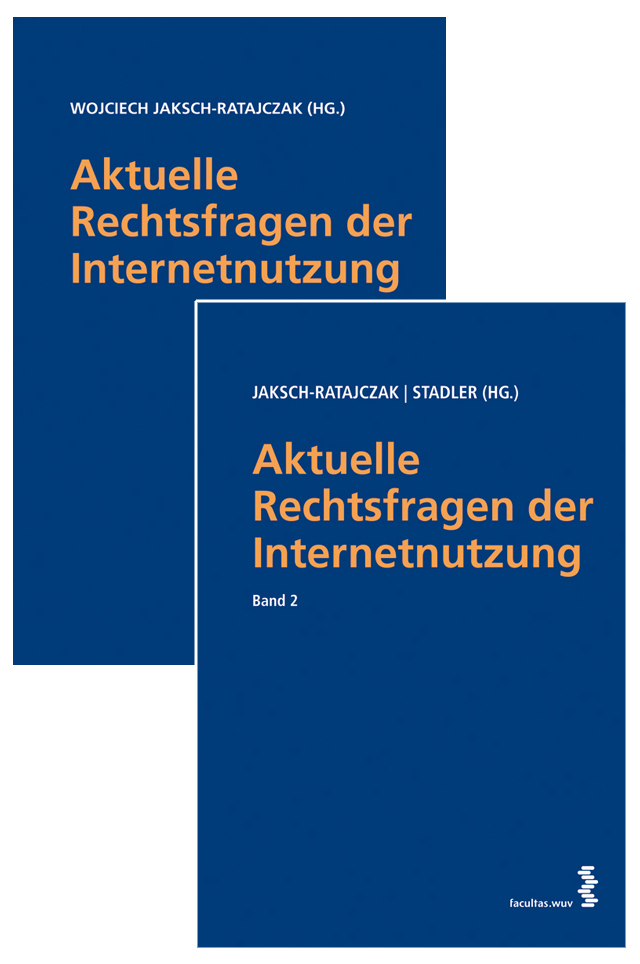 Aktuelle Rechtsfragen der Internetnutzung Bd. 1 u. 2, 2 Teile main product photo