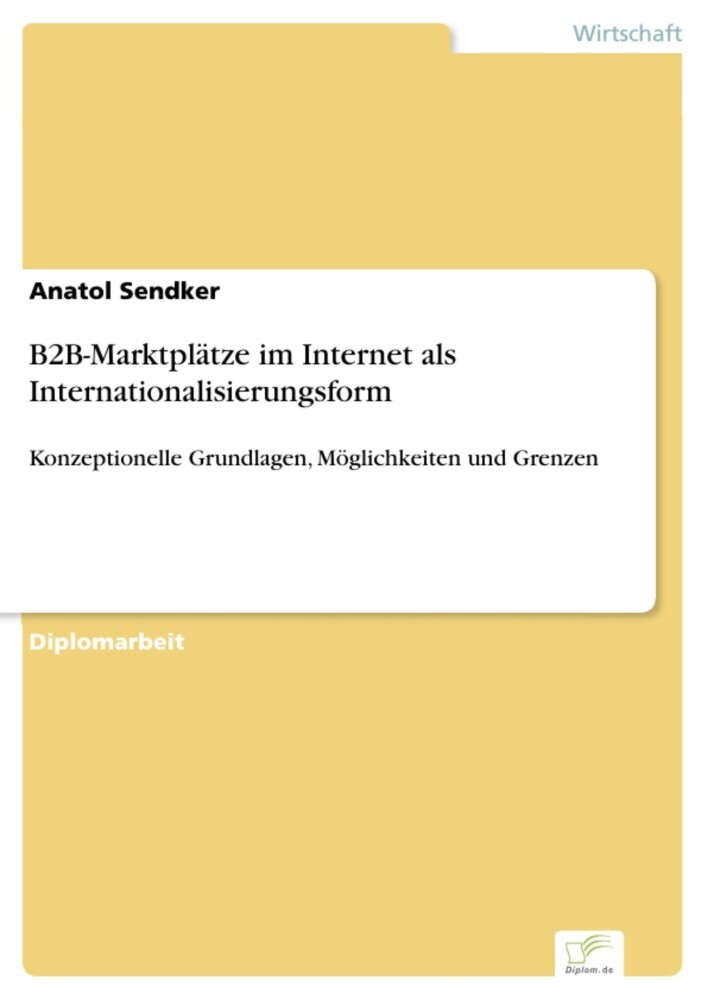 B2B-Marktplätze im Internet als Internationalisierungsform main product photo