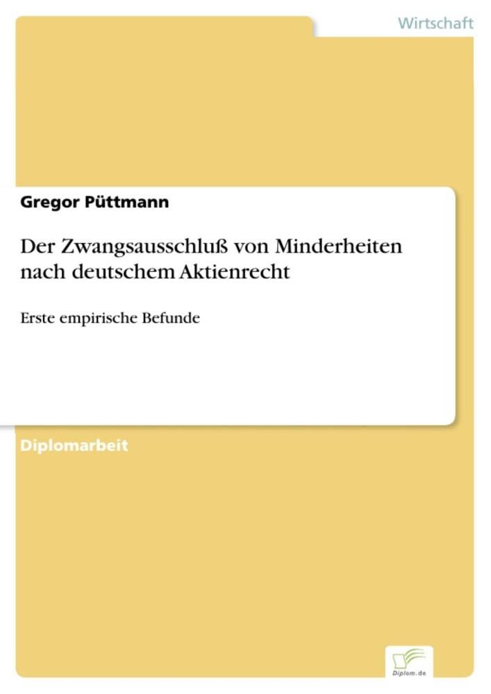 Der Zwangsausschluß von Minderheiten nach deutschem Aktienrecht main product photo