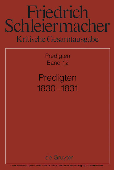 Predigten 1830-1831 main product photo