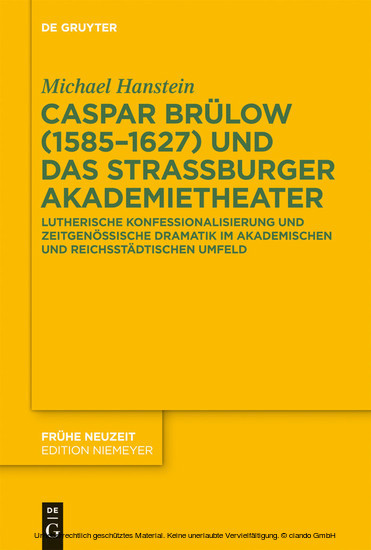 Caspar Brülow (1585-1627) und das Straßburger Akademietheater main product photo