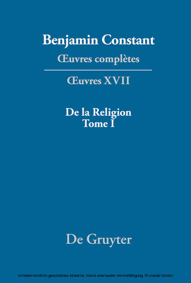 De la Religion, considérée dans sa source, ses formes et ses développements, Tome I main product photo